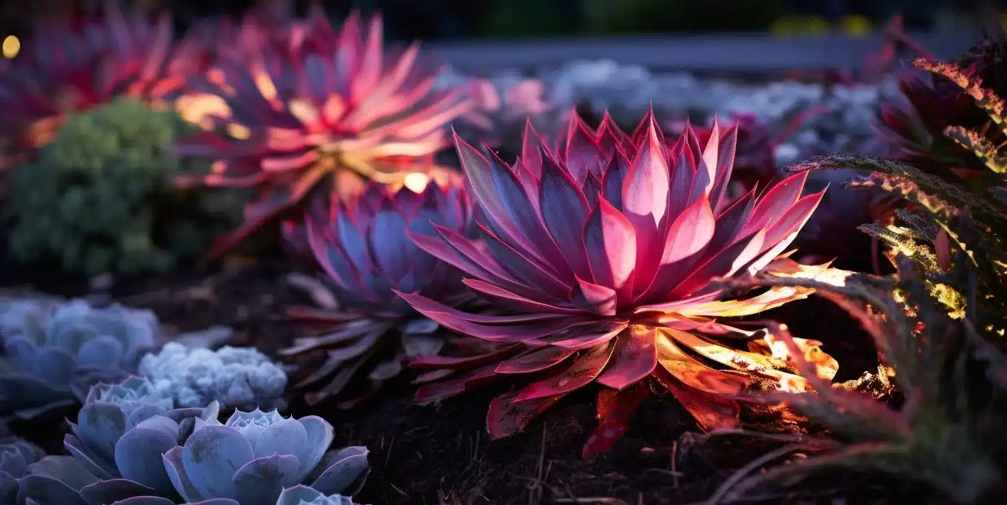 Succulents in low light